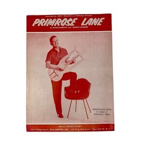 Primrose Lane Sheet Music 1958 Wayne Shanklin George Callender Jerry‎ Wallace